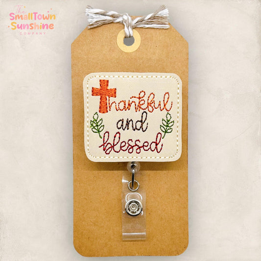 Thankful and Blessed Badge Topper