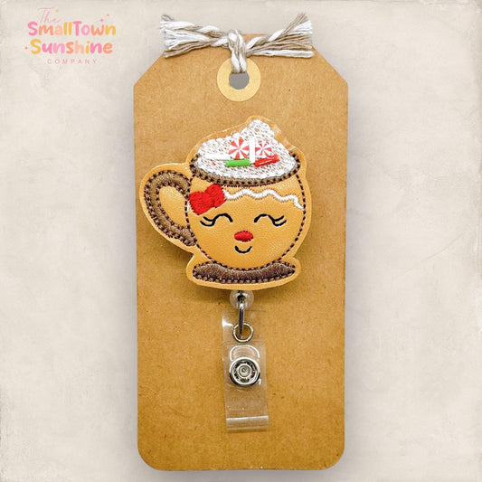 Gingerbread Mug Shaker Badge Topper