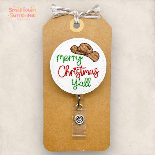 Merry Christmas Y’all Christmas Badge Topper