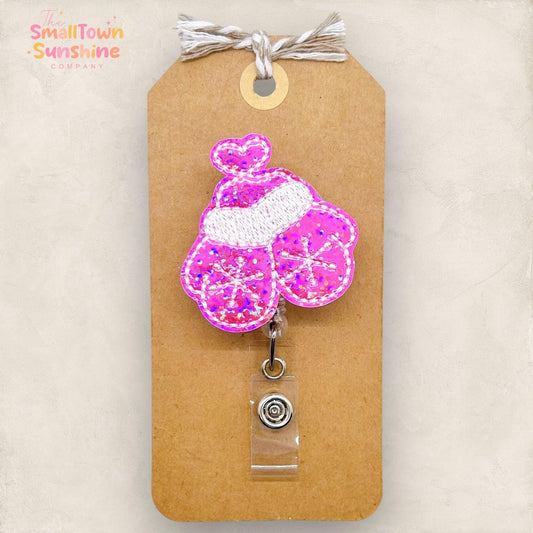 Pink Mittens Badge Topper