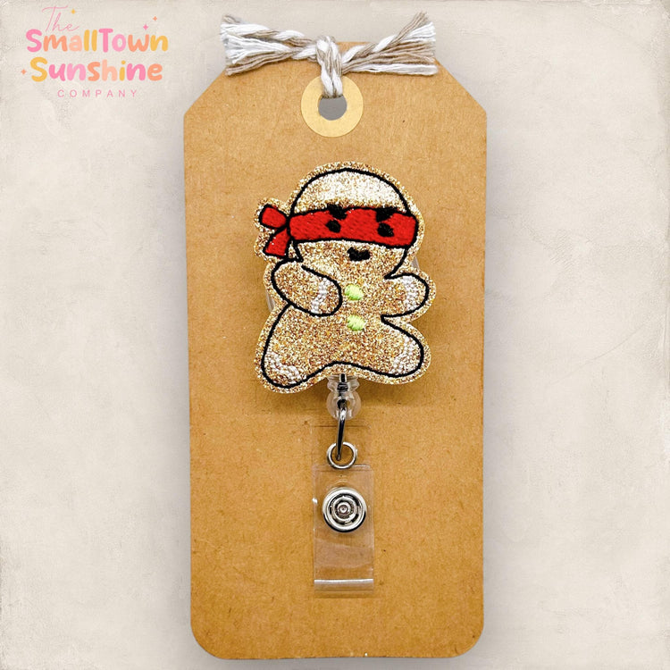 ninja ginga embroidered badge reel topper