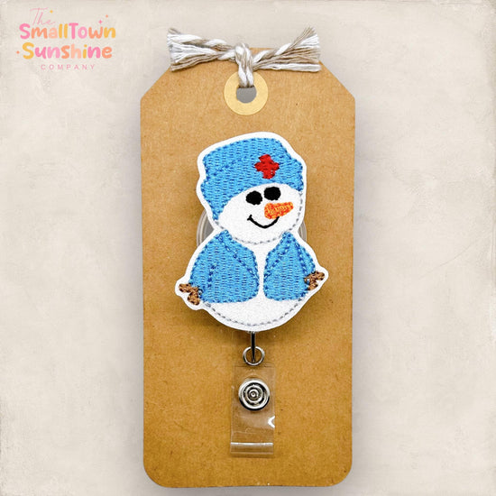 Nurse Snowman Badge Topper
