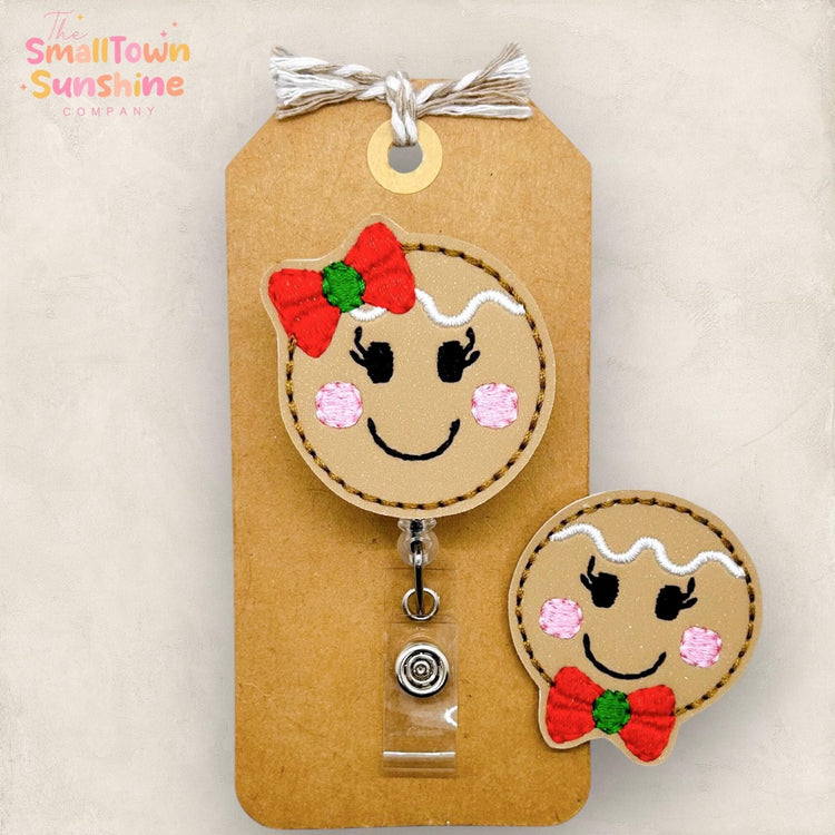 Gingerbread Face Badge Topper