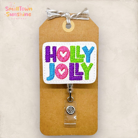 Holly Jolly Badge Topper