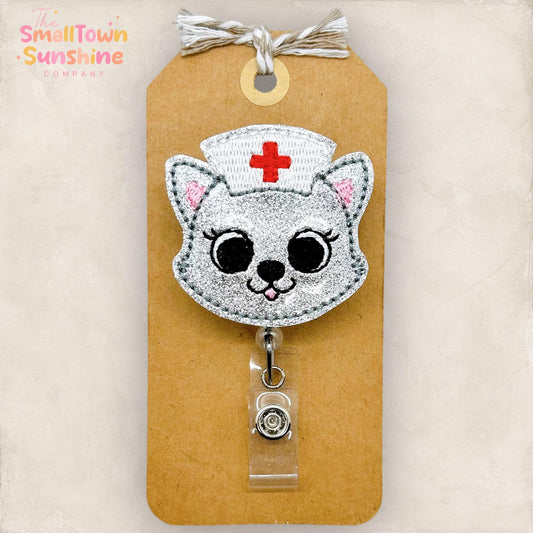 Nurse Cat Badge Topper