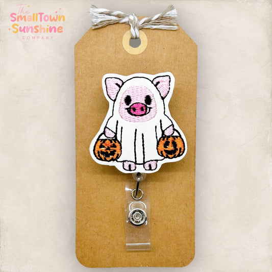 Ghost Pig Badge Topper
