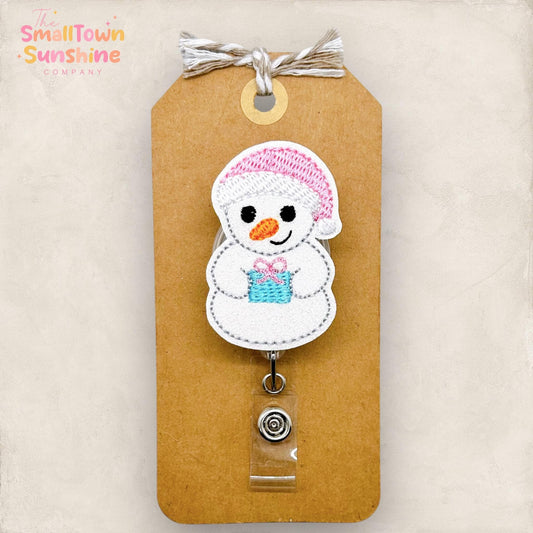 Snowman with Gift Badge Topper
