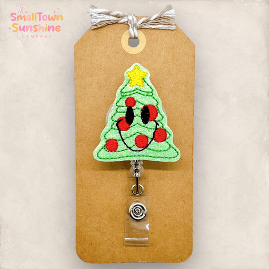 Happy Christmas Tree Badge Topper