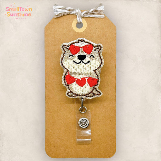 Valentine Otter Badge Topper