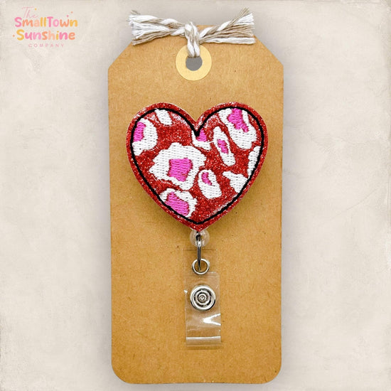 Leopard Heart Badge Topper