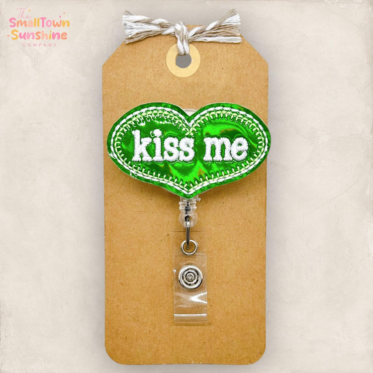 embroidered badge reel topper