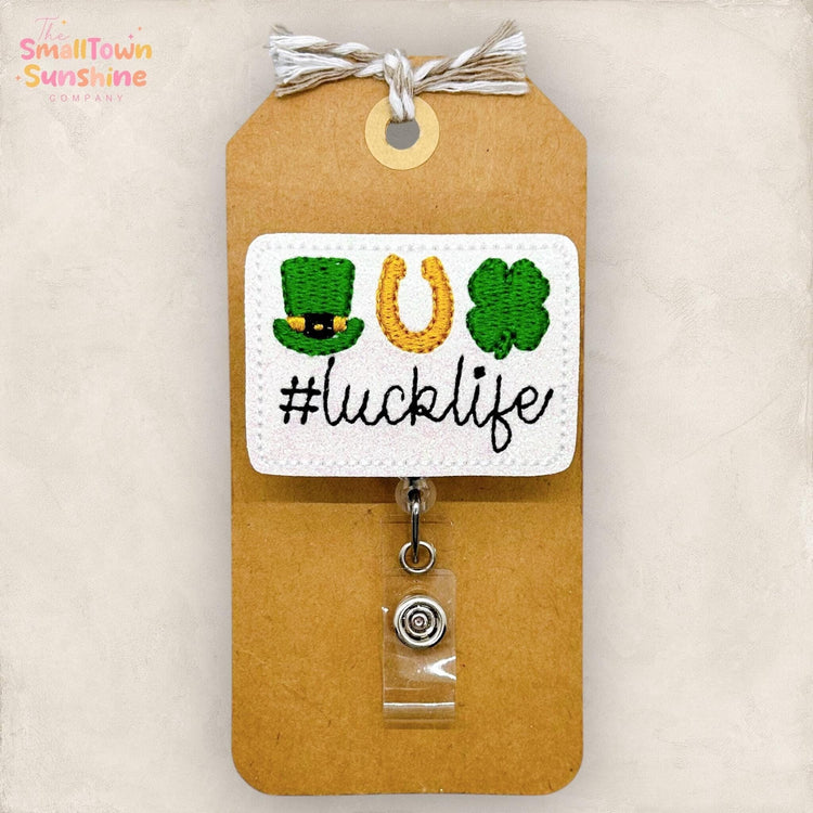 embroidered badge reel topper