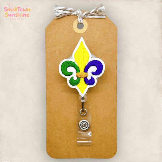 embroidered badge reel topper