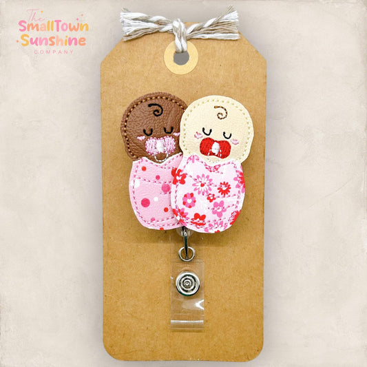 Diverse Newborn Babies Badge Topper