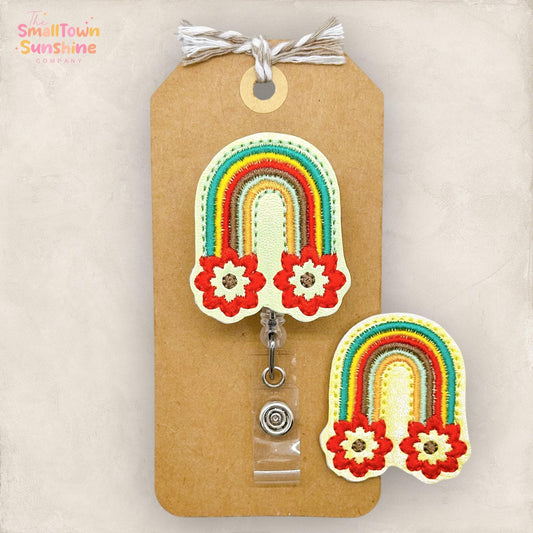 embroidered badge reel topper