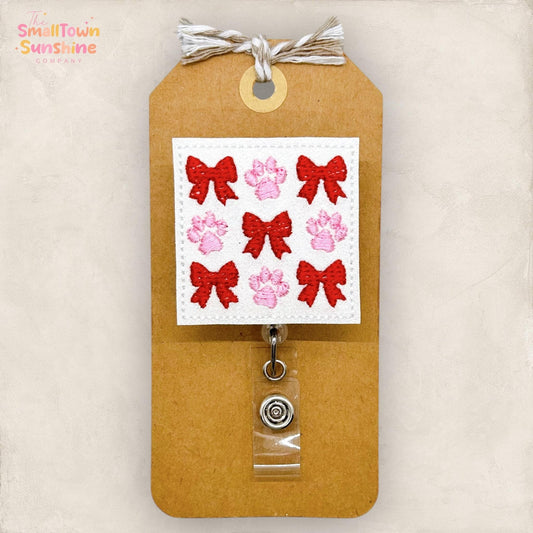 embroidered badge reel topper