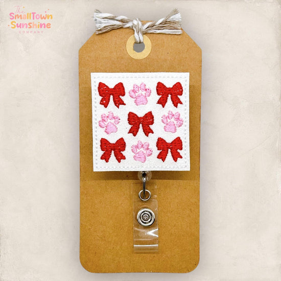 embroidered badge reel topper