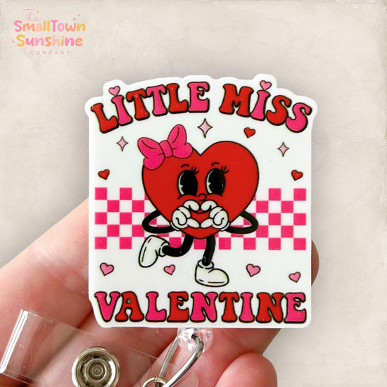 Little Miss Valentine Badge Topper