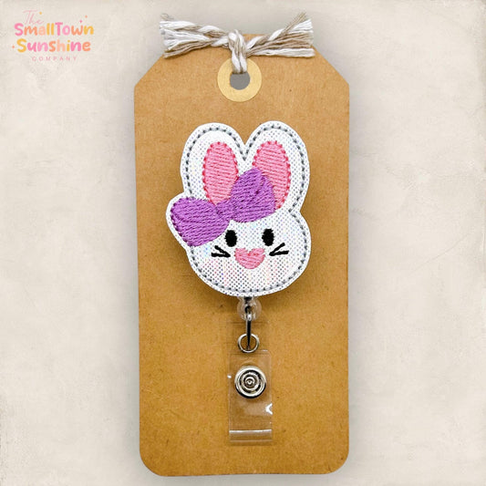 Bunny with Bow Badge Topper