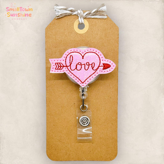 Love Arrow Heart Badge Topper