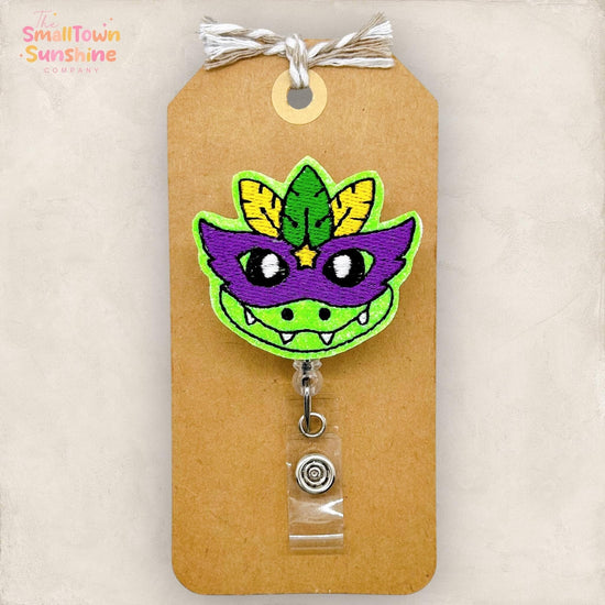 Mardi Gras Alligator Badge Topper