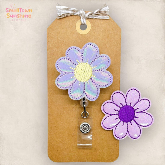Purple Daisy Badge Topper