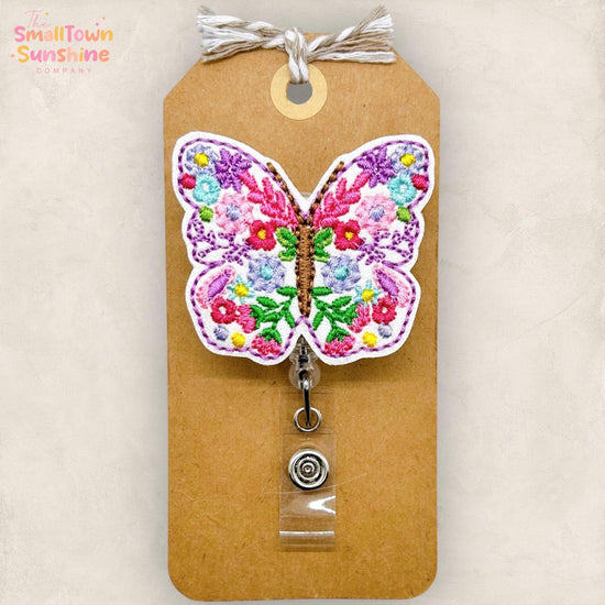 Floral Butterfly Badge Topper