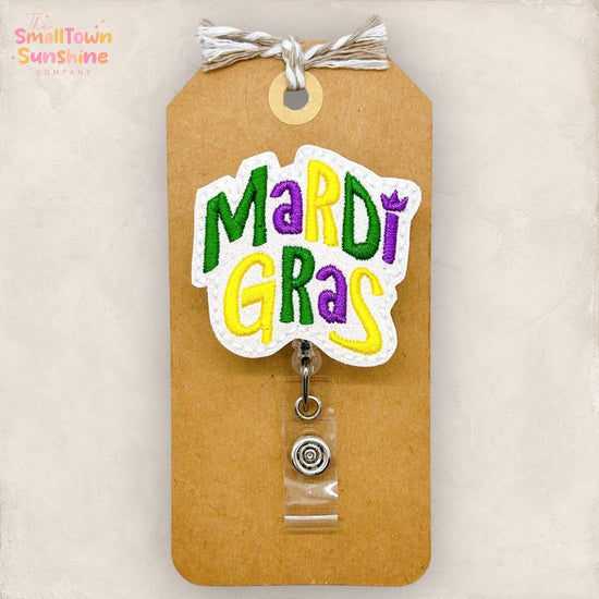 embroidered badge reel topper
