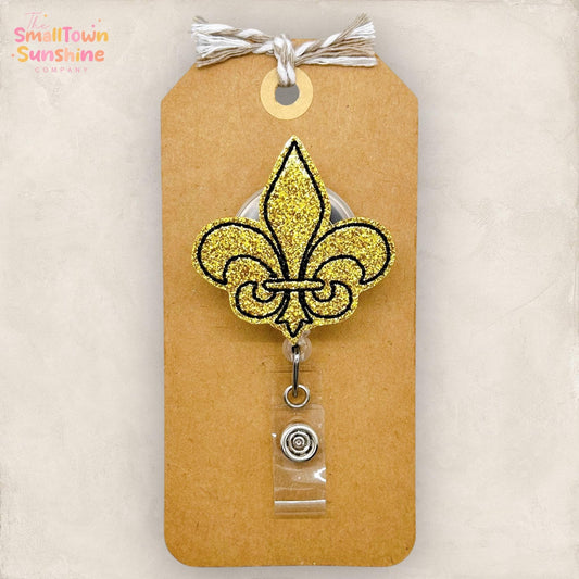 embroidered badge reel topper