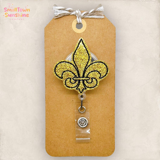 embroidered badge reel topper