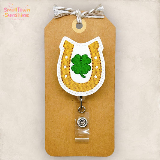 embroidered badge reel topper