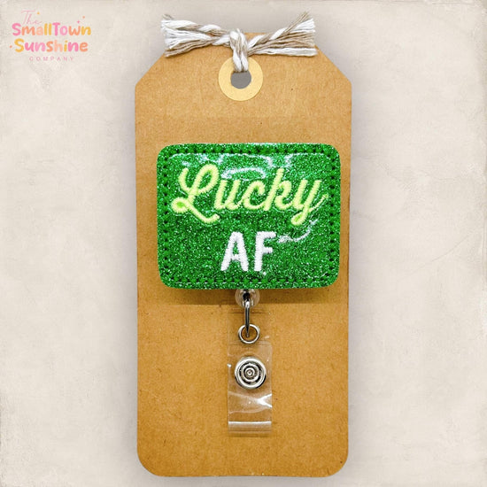 embroidered badge reel topper