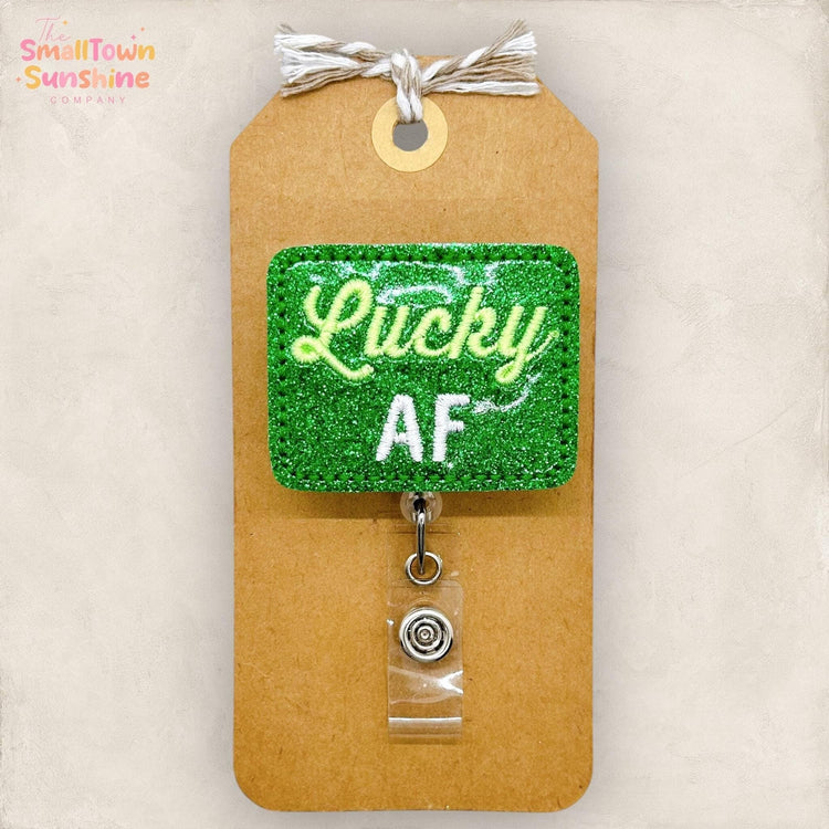 embroidered badge reel topper