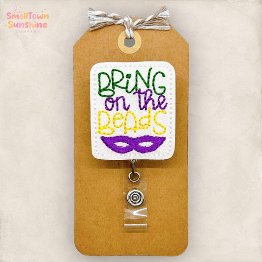 embroidered badge reel topper