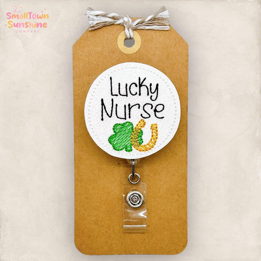 embroidered badge reel topper