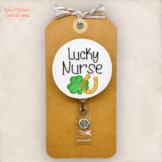 embroidered badge reel topper