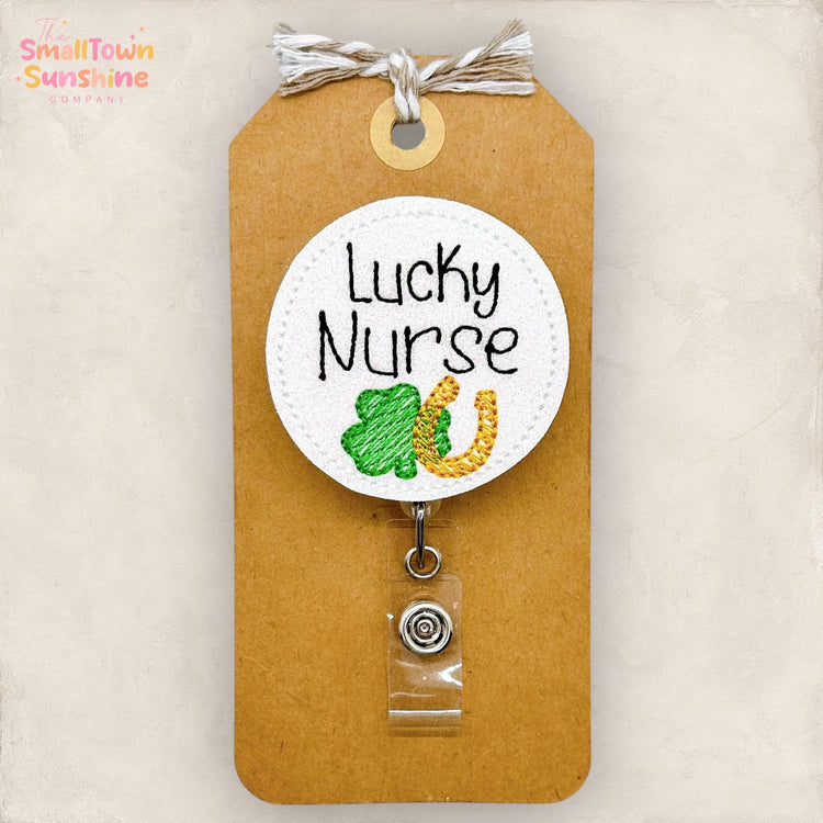 embroidered badge reel topper