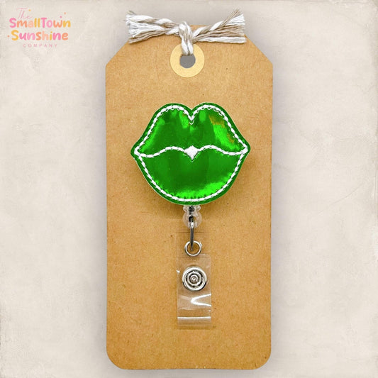 embroidered badge reel topper
