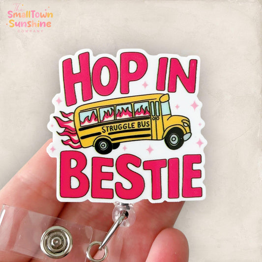 Hop in Bestie Badge Topper