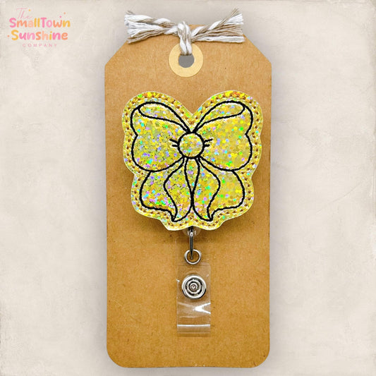 embroidered badge reel topper