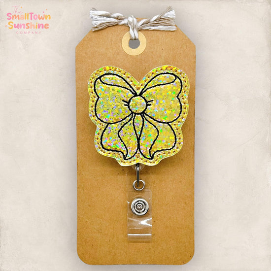 embroidered badge reel topper