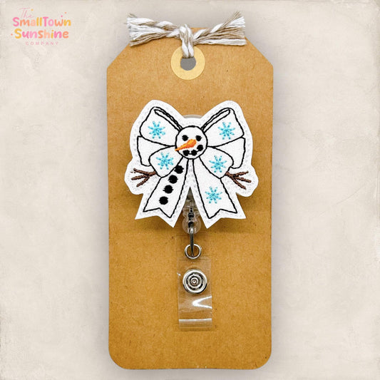 embroidered badge reel topper