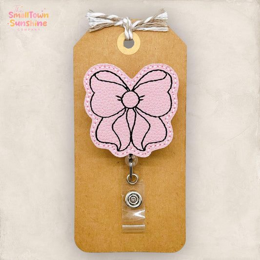embroidered badge reel topper