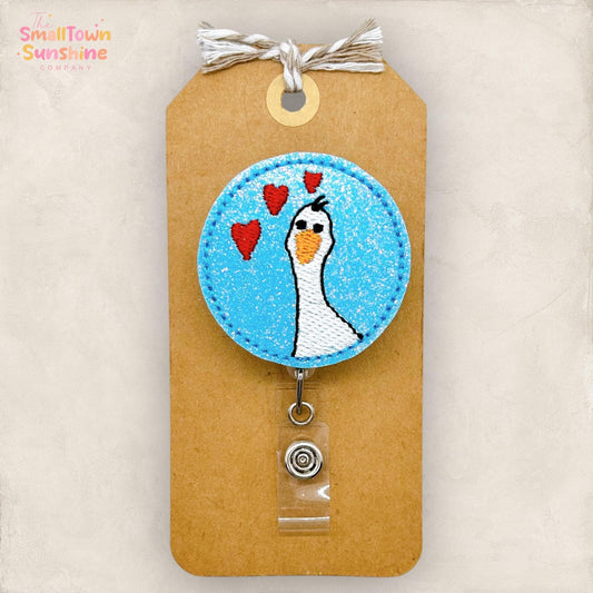 embroidered badge reel topper