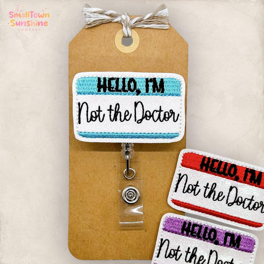 embroidered badge reel topper