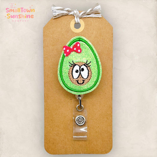 Girlie Avocado Badge Clip