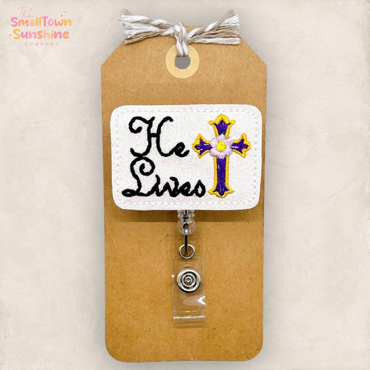 He Lives Badge Topper