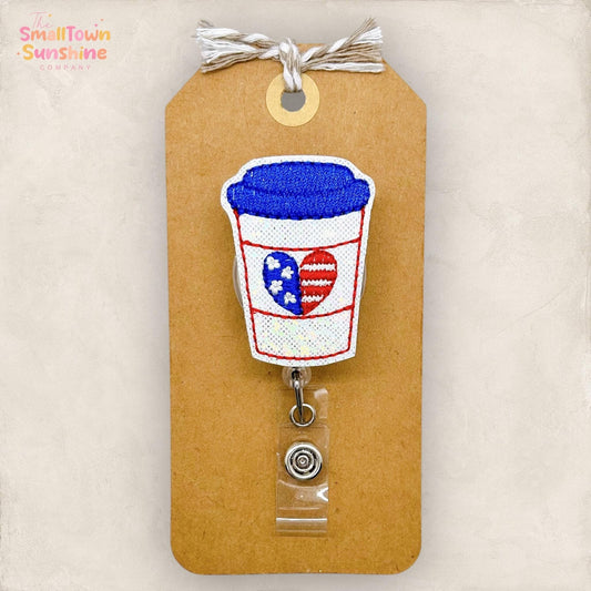 Patriotic Coffee Badge Topper