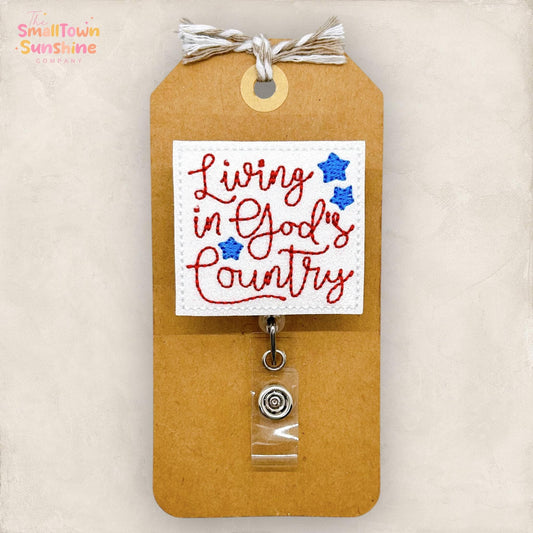 Living in God’s Country Badge Topper