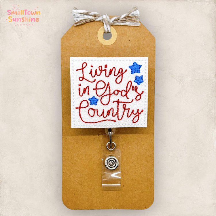 Living in God’s Country Badge Topper